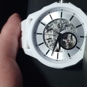 Armani exchange automatic watch white